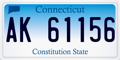 CT license plate AK61156