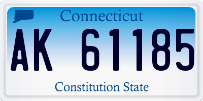 CT license plate AK61185