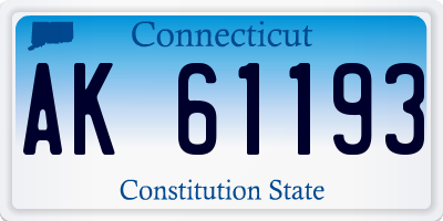 CT license plate AK61193