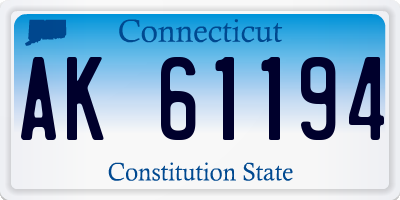 CT license plate AK61194