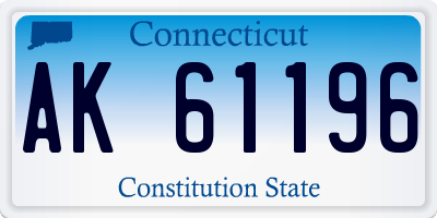CT license plate AK61196
