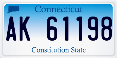 CT license plate AK61198