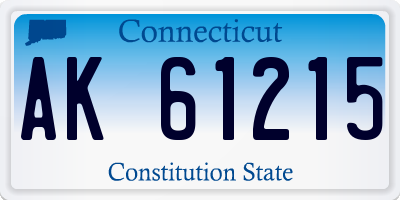 CT license plate AK61215
