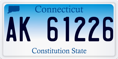 CT license plate AK61226