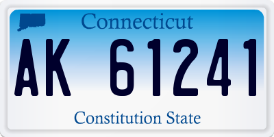CT license plate AK61241