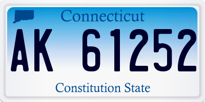 CT license plate AK61252