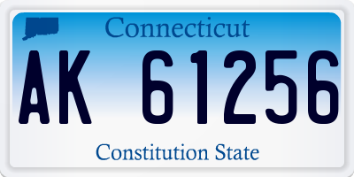 CT license plate AK61256