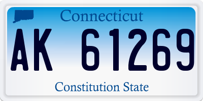CT license plate AK61269