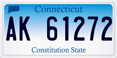 CT license plate AK61272