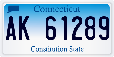 CT license plate AK61289
