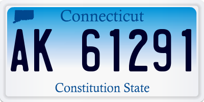 CT license plate AK61291