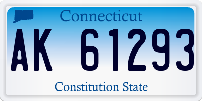 CT license plate AK61293