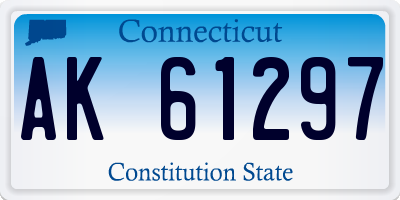 CT license plate AK61297