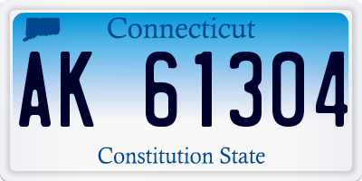 CT license plate AK61304