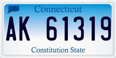 CT license plate AK61319