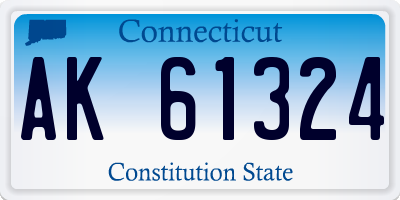 CT license plate AK61324