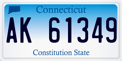 CT license plate AK61349
