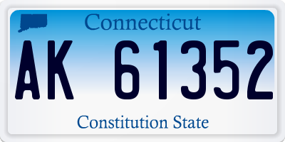 CT license plate AK61352