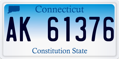 CT license plate AK61376
