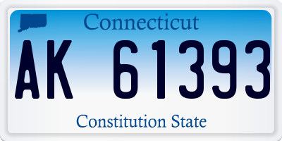CT license plate AK61393