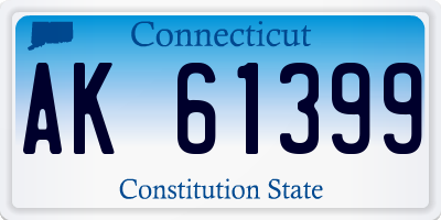 CT license plate AK61399