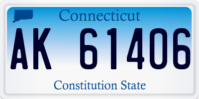 CT license plate AK61406