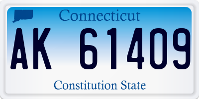 CT license plate AK61409
