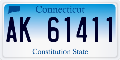 CT license plate AK61411
