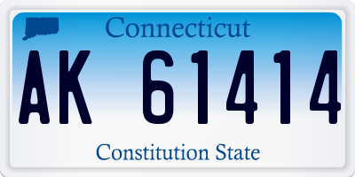 CT license plate AK61414