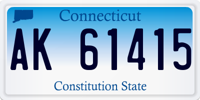 CT license plate AK61415