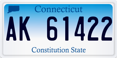 CT license plate AK61422
