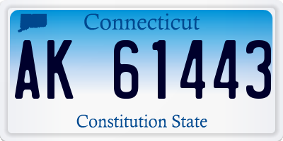 CT license plate AK61443
