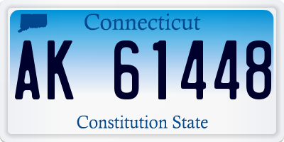 CT license plate AK61448