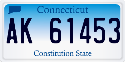 CT license plate AK61453