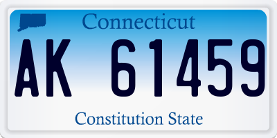 CT license plate AK61459