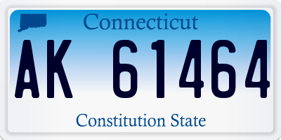 CT license plate AK61464