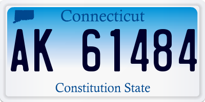 CT license plate AK61484