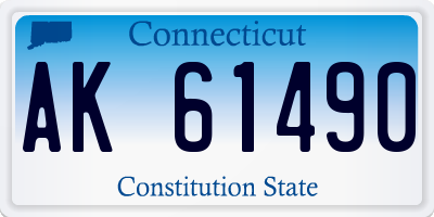 CT license plate AK61490