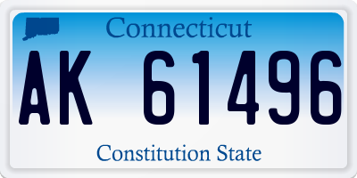CT license plate AK61496