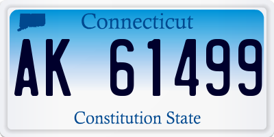 CT license plate AK61499