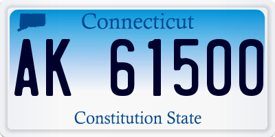 CT license plate AK61500