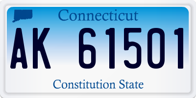 CT license plate AK61501