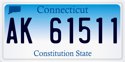 CT license plate AK61511