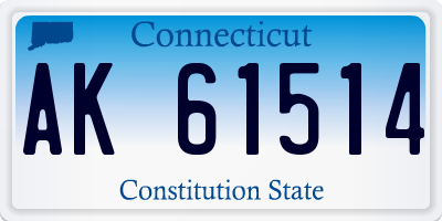 CT license plate AK61514