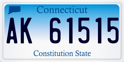 CT license plate AK61515