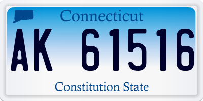 CT license plate AK61516