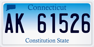 CT license plate AK61526