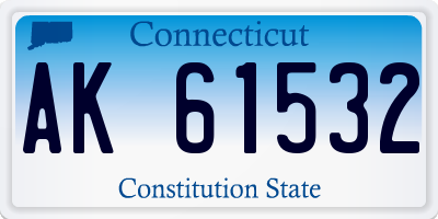 CT license plate AK61532