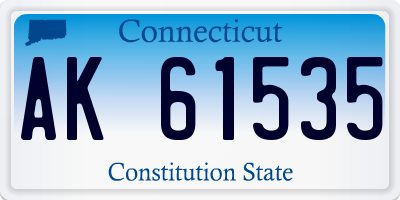 CT license plate AK61535