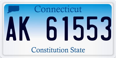 CT license plate AK61553